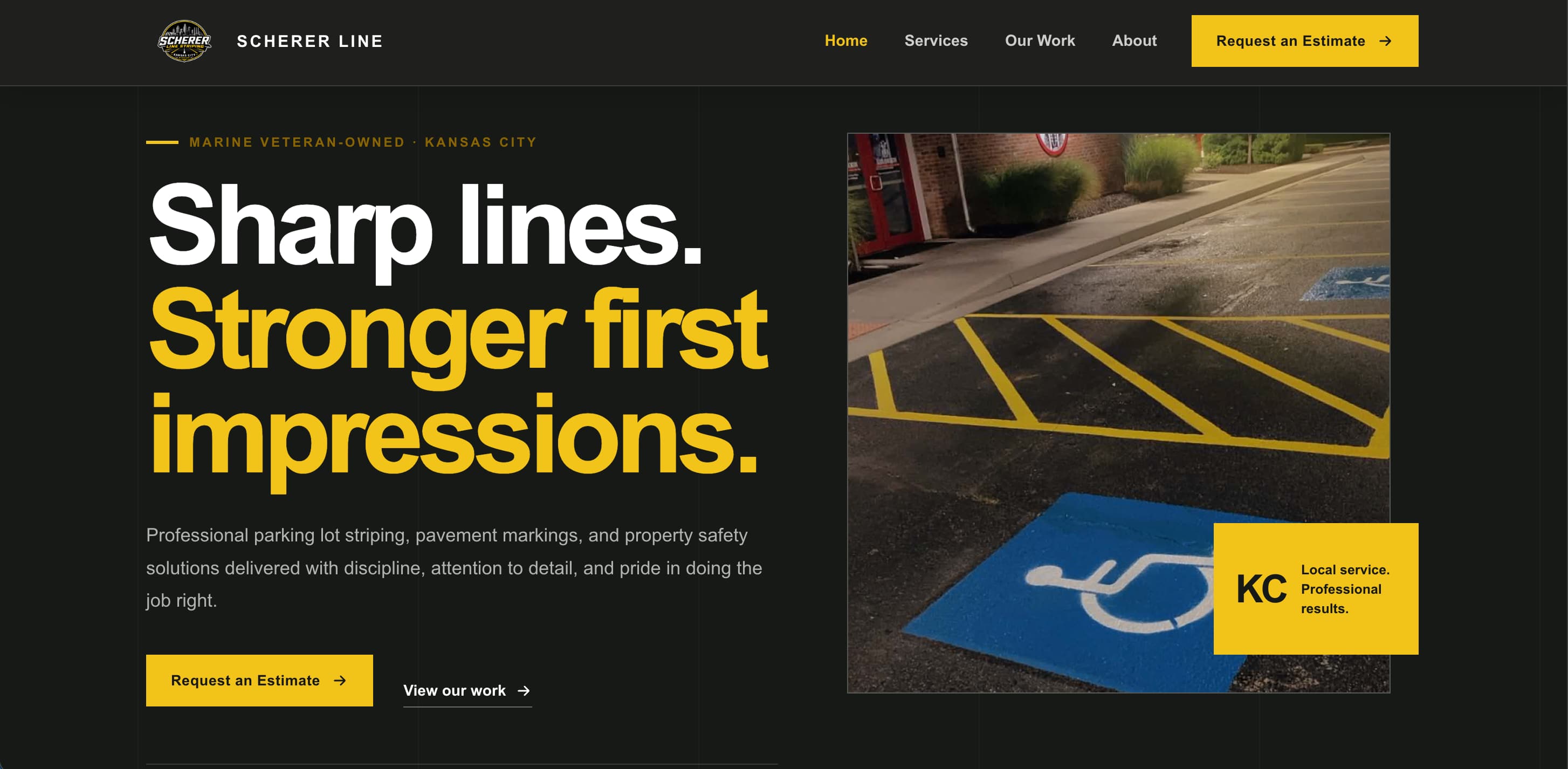 Scherer Lines website screenshot